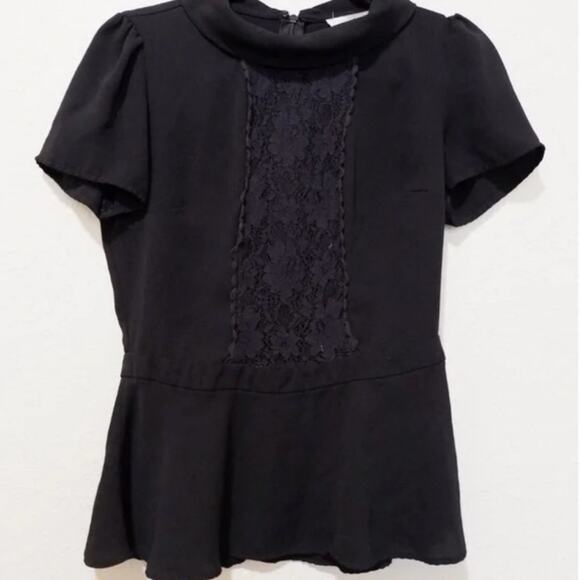 Forever 21 fit and flare blouse with lace and collar detail - Picture 3 of 5